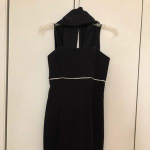 Women’s Black Cocktail Dress with Rhinestones